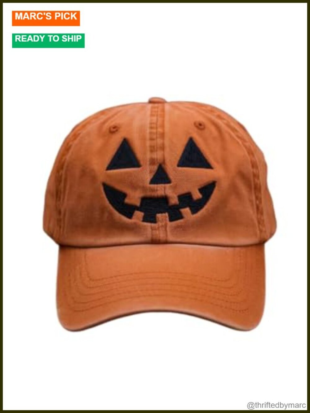 Halloween Pumpkin Face Baseball Hat - Unisex Autumn Print Cap